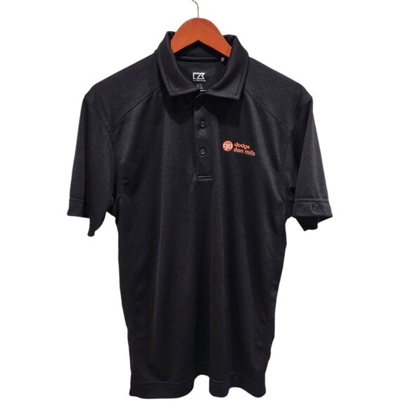 Cutter & Buck Polo Shirt Men's Size S Black Short Sleeve Golf Dry Tec Logo - Picture 2 of 10